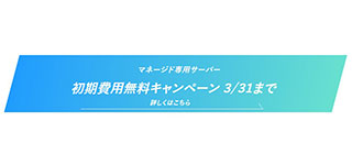 レンタルサーバー　カゴヤ・ジャパン　マネージド専用サーバー初期費用無料キャンペーン