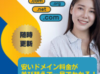 ドメイン取得料金・更新価格・年間維持費用比較一覧&販売サービス8社概要