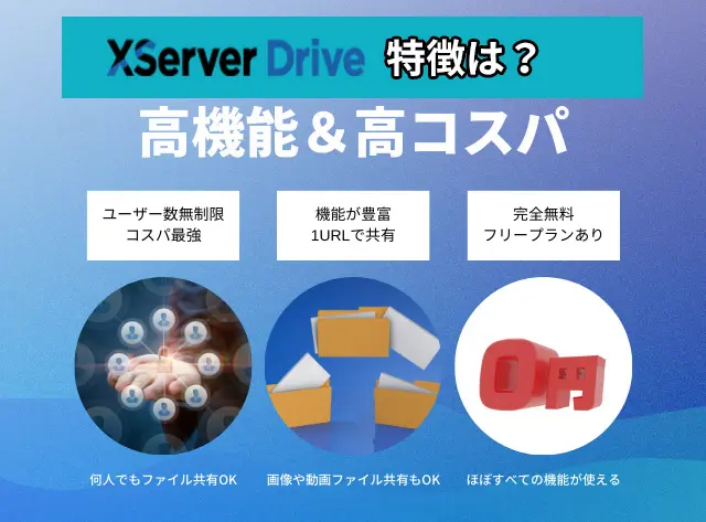 XServerドライブの特徴・メリット