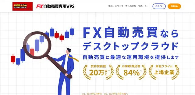 お名前.com デスクトップクラウド（FX専用VPS）