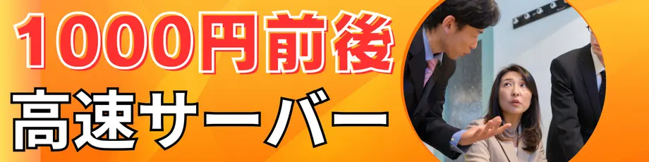 月1000円前後の高速サーバー
