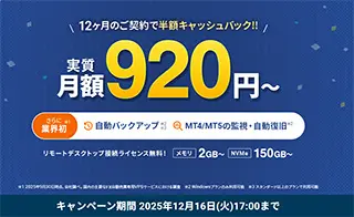 半額キャッシュバックキャンペーン