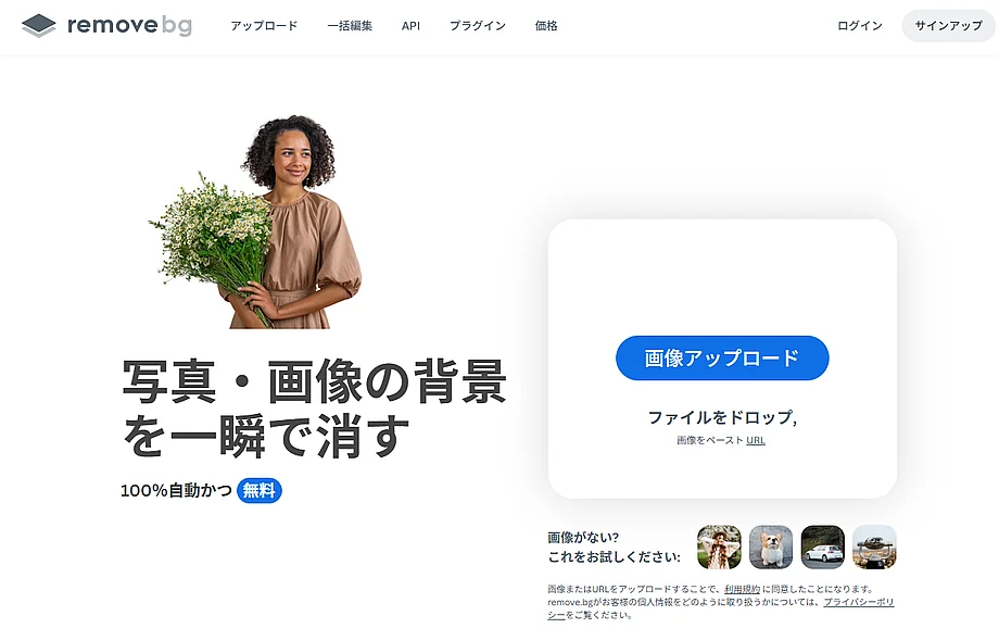 remove.bg 背景切り抜きツール
