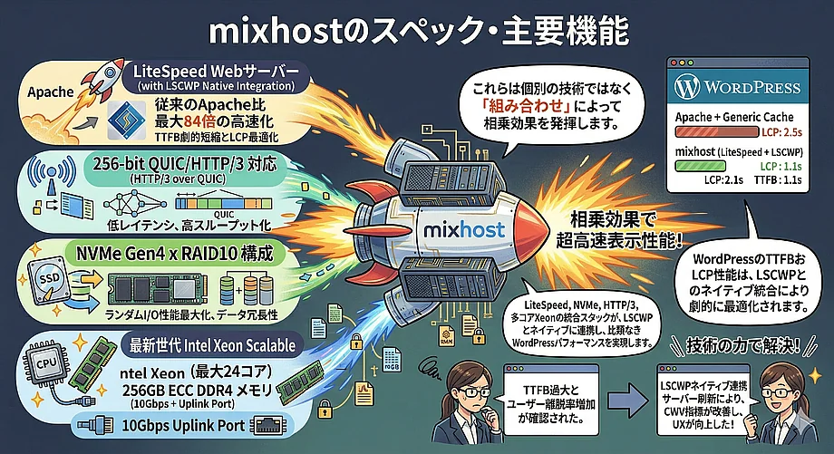 mixhostのスペック概要図