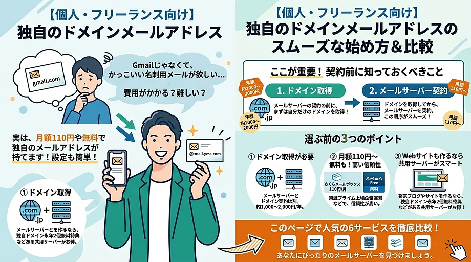 個人で独自ドメインメールを始める全体像とポイント