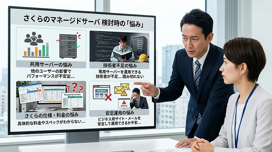 さくらのマネージドサーバ契約前の悩み・問題とは?