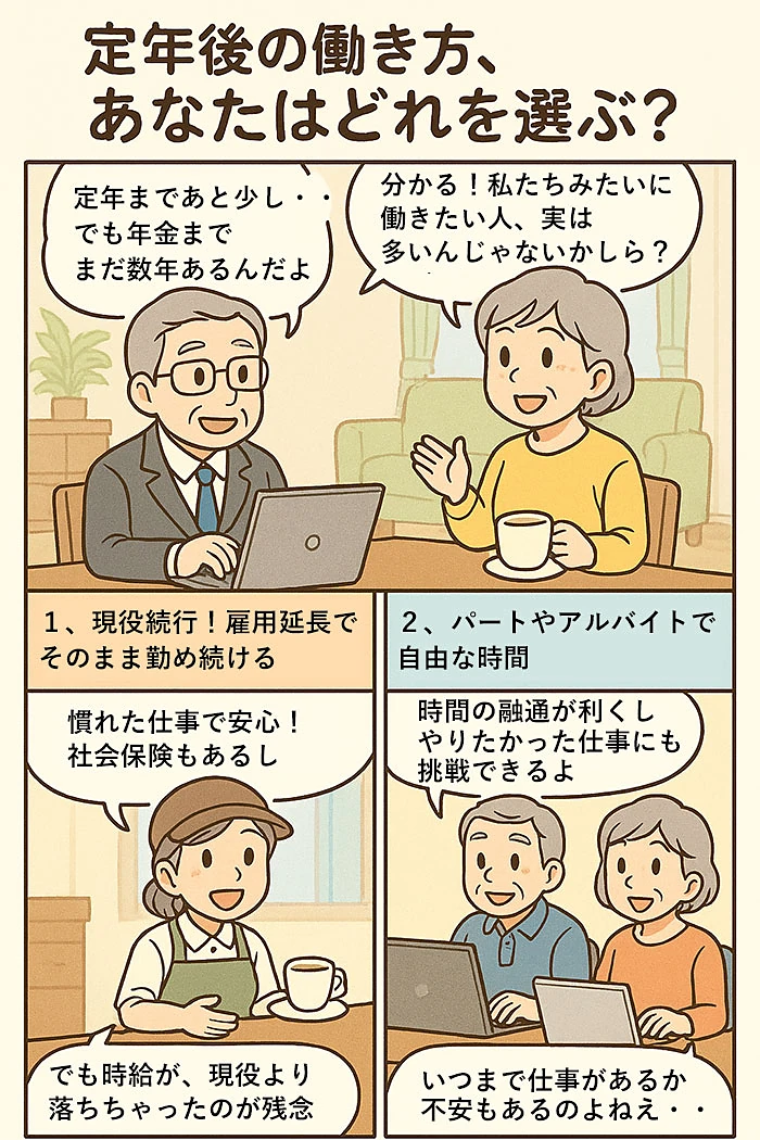 定年後の働き方はどっち?