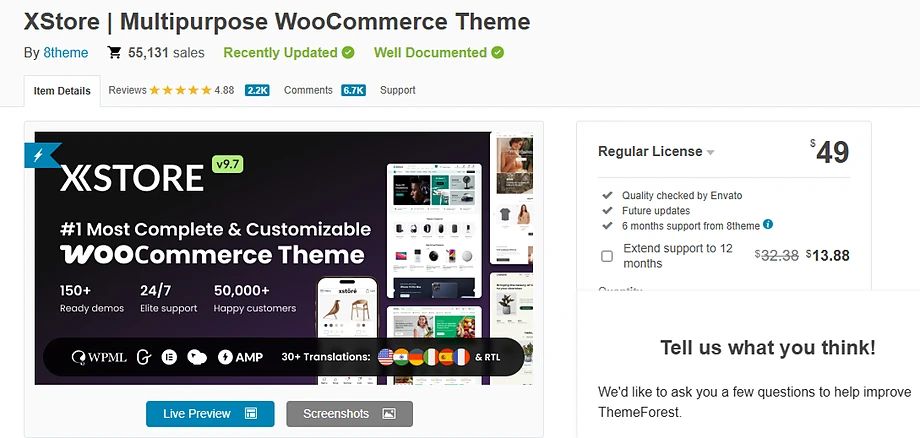 XStore WooCommerce ECサイト向けWordPressテーマ