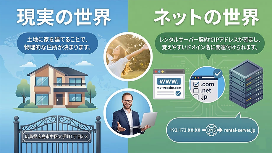 IPアドレスをドメインと連携して分かりやすくする
